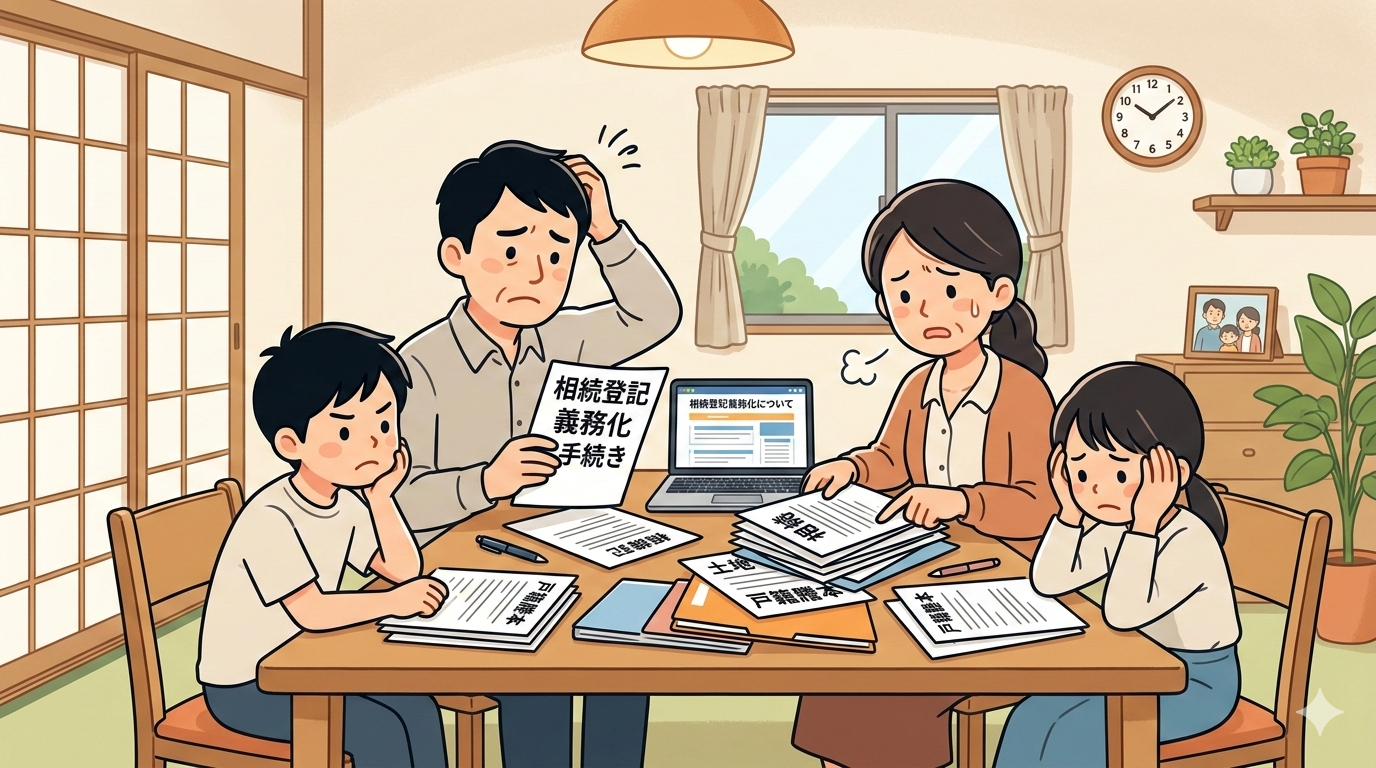相続登記義務化で悩む家族